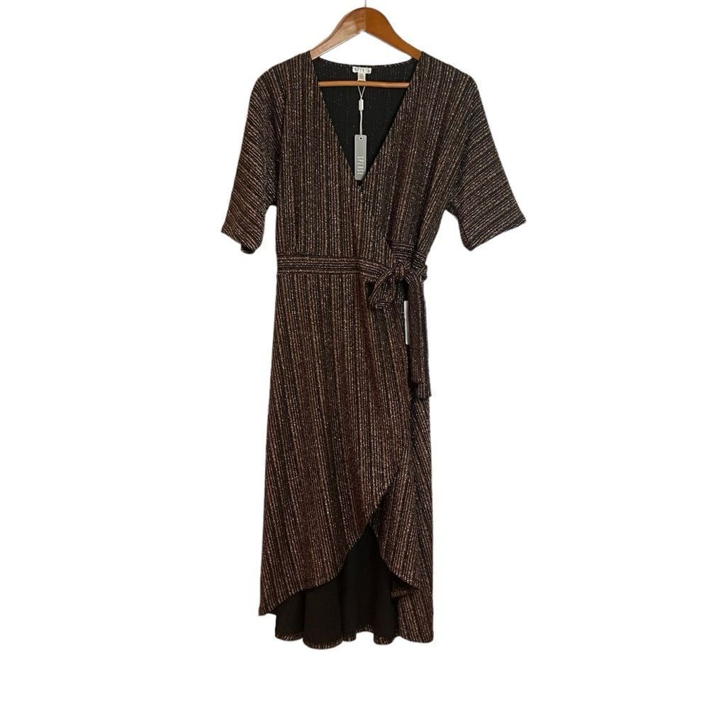 NWT! Spense glittery wrap dress. Size medium